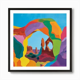 Colourful Abstract Arches National Park Usa 1 Art Print