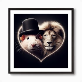 Lion And Rat Art Print