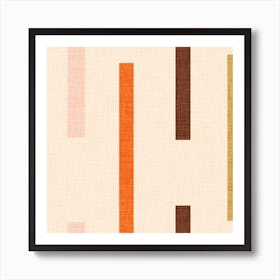 Mindfulness Stripes Beige Art Print