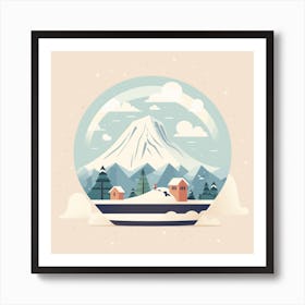 Iceland Snowglobe Art Print