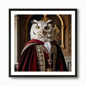 Grand Duke Hootarius, Keeper of Wisdom: The Royal Animal Series Art Print