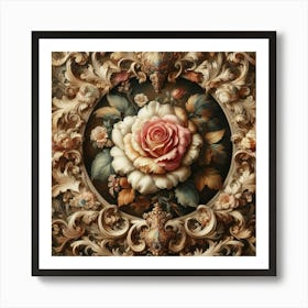 Roses In A Frame 1 Art Print