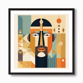 Abstract Portrait Of A Man Poster