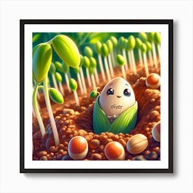 Oliver, the tiny seed 2 Art Print