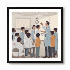 93613 A Picture Of A Chemistry Teacher Explaining To The Xl 1024 V1 0 Art Print