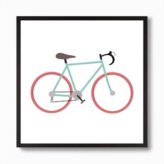 I Love Cycling Art Print