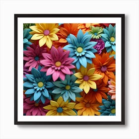 Colorful Flowers 21 Art Print