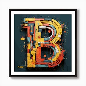 Letter B 4 Art Print