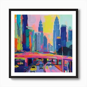 Abstract Travel Collection Kuala Lumpur Malaysia 4 Art Print