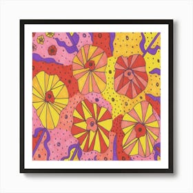 Abstract Poppies Art Print