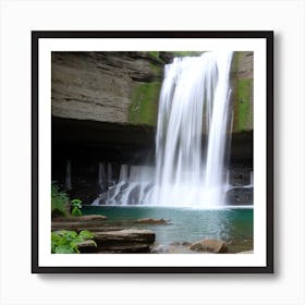 Waterfall - Waterfall Stock Videos & Royalty-Free Footage 2 Art Print