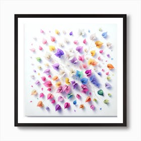 Origami Flowers Art Print