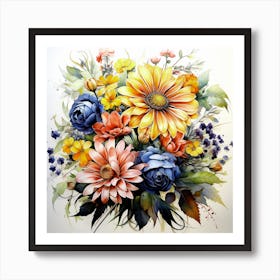 Botanical Explosion Modern Art In Every Petal Art Print