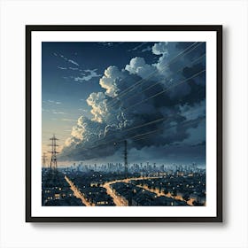 City At Night Art Print