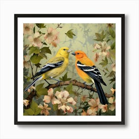 Bird In Nature American Goldfinch 3 Art Print