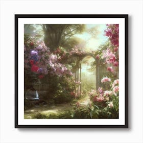 Garden Of Roses Art Print