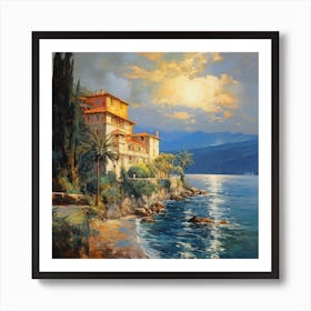 Mediterranean Dreams: Impressionist Canvas Art Print