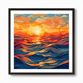 Sunset Painting Art Print