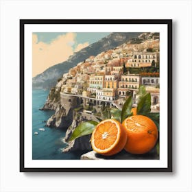 Amalfi Coast Oranges 2 Art Print