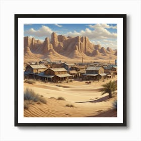 Old Desert Town 1 Art Print