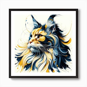 Maine Coon Cat 02 Art Print