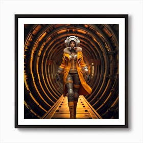 Female Space Explorer Art Print