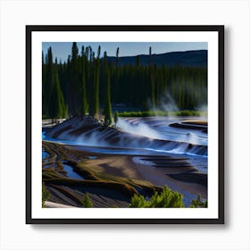 Yellowstone Hot Springs Art Print