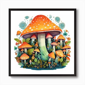 Mushroom Forest 12 Art Print