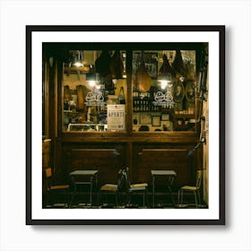 Restaurant In Barcelona Art Print