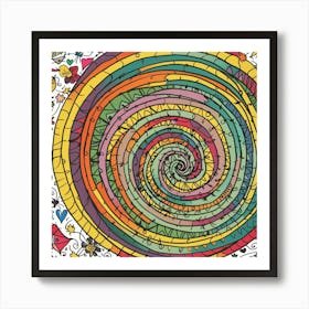 Spiral Doodle Art Print