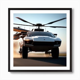 Helicopter  car Art Print