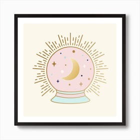 Crystal Ball And Moon Art Print