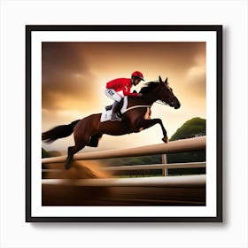 STEEPLE CHASE Art Print