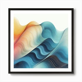 Abstract Wave Pattern 5 Art Print