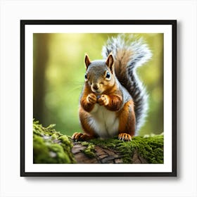 Squirrel In The Forest 292 Art Print