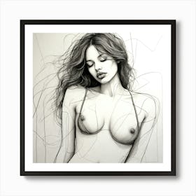 Nude Drawing 2 Art Print