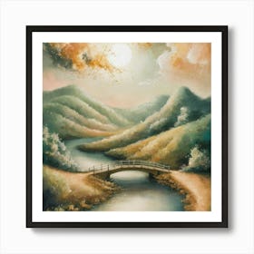 Bridge Over The River Art Print