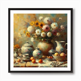 Still Life With Flowers Art Print