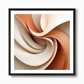 Abstract Abstract - Abstract Stock Videos & Royalty-Free Footage, Abstract Background, Generate An Abstract Design With Soft Curved Lines In Neutral Tones Emphasizing Simplicity Art Print