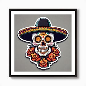 Day Of The Dead Skull 41 Art Print