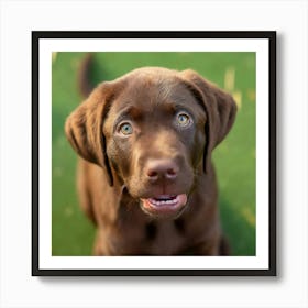 Chocolate Labrador Retriever Puppy 1 Art Print