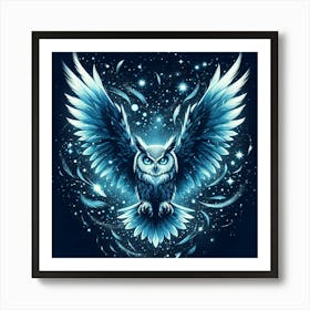 Owl In The Sky 1 Art Print