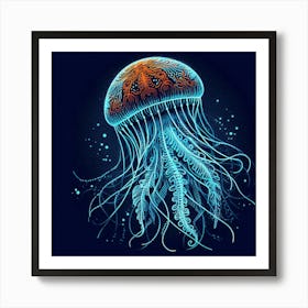Illustration Jellyfish 2 Art Print