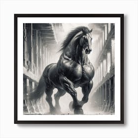 The Powerful Stallion 2 Art Print