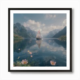 Sailboat In The Water 1 Art Print