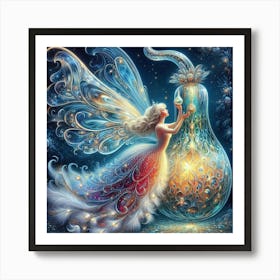 Fairy With Glass Pear Art Print