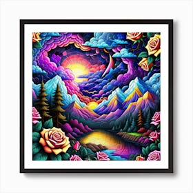 Psychedelic Painting 5 Art Print