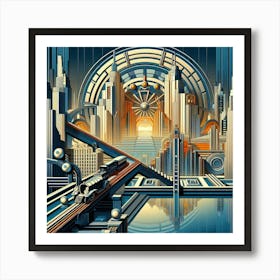 Futuristic Cityscape 28 Art Print