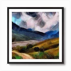 Scottish Highlands Dramatic Landscape Art Print