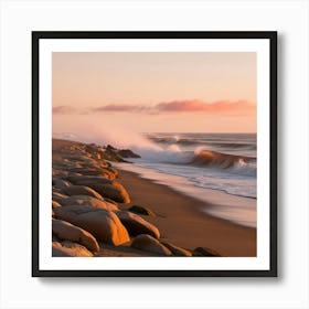 Sunrise At The Beach 1 Art Print